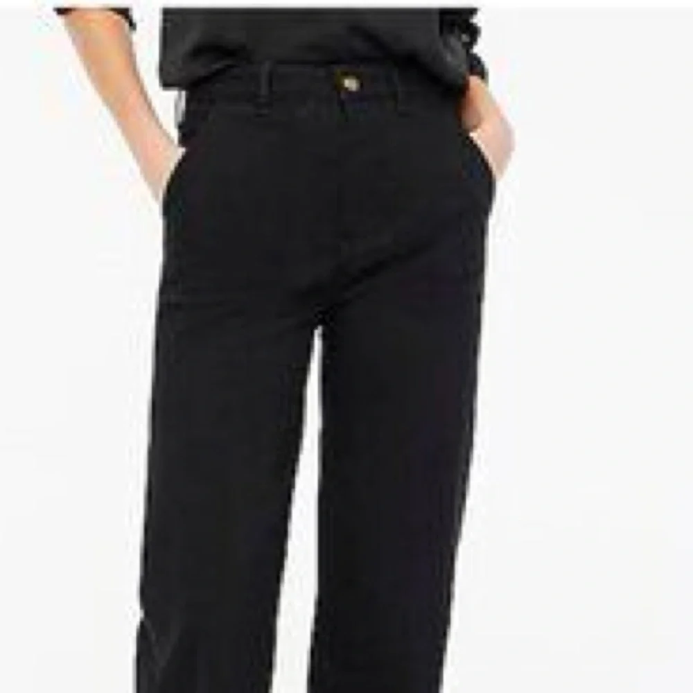J. Crew‎ Wide-Leg High Waist Denim Black Jeana All Day Stretch Size 31  NWT